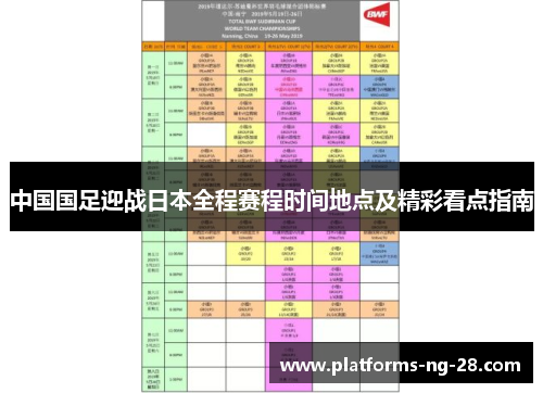 中国国足迎战日本全程赛程时间地点及精彩看点指南 中国国足迎战日本全程赛程时间地点及精彩看点指南